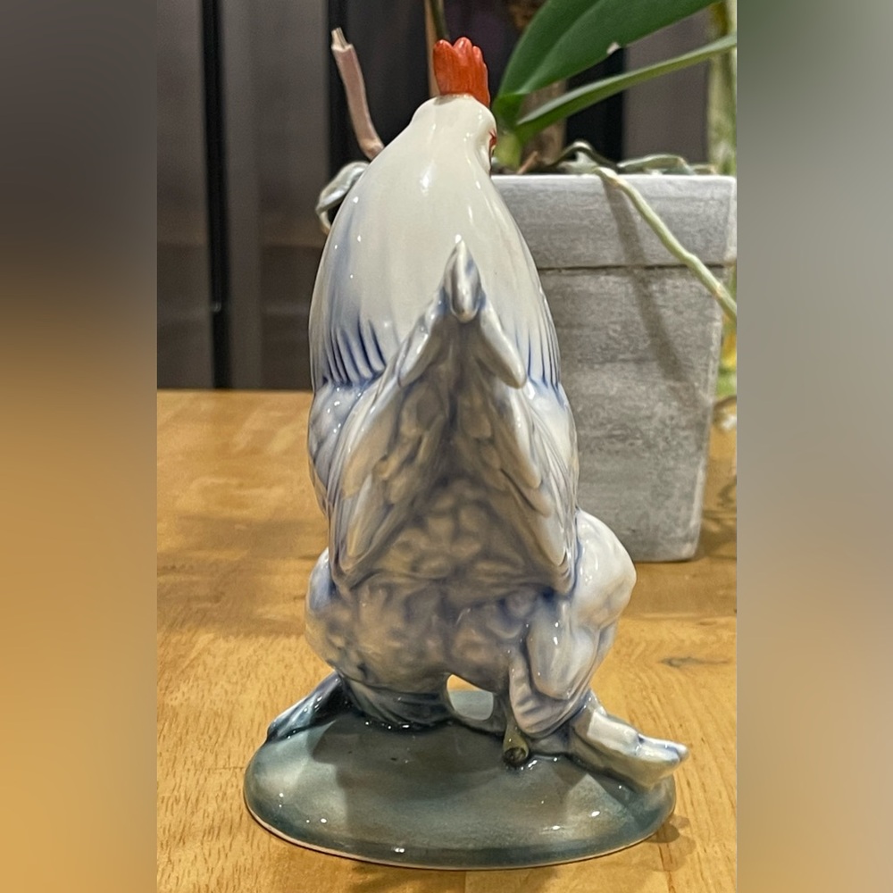 WILL GEORGE - Rooster porcelain figurine 1940s-1950s  In excellent condition - Picture 7 of 14